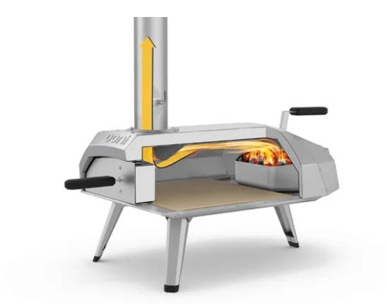 Ooni karu airflow image when powered with wood and charcoal