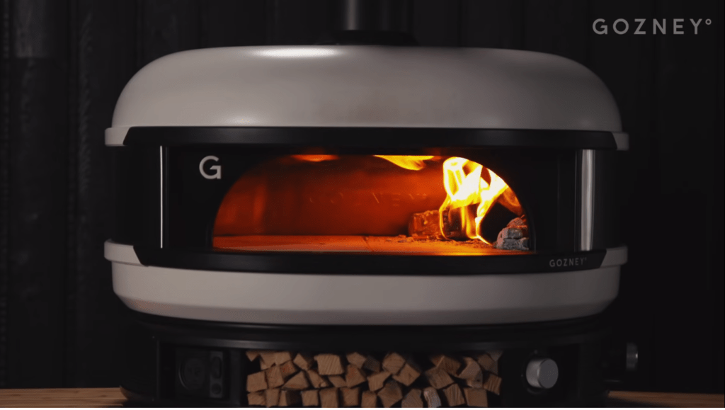 burning wood in Gozney dome