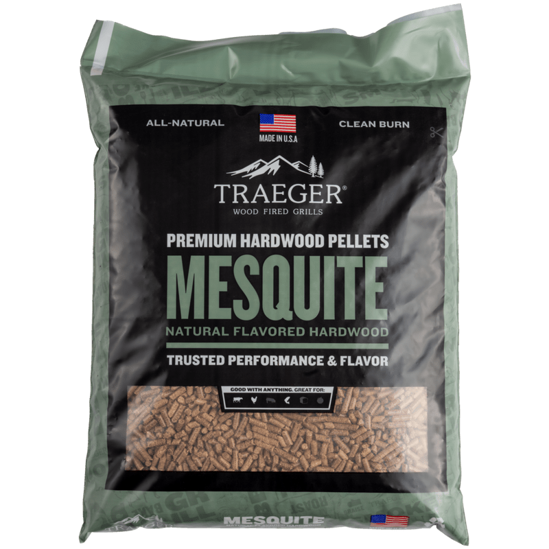Traeger mesquite wood pellets bag