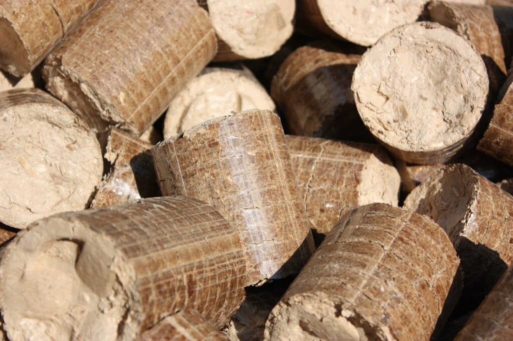close up image of wood pellets