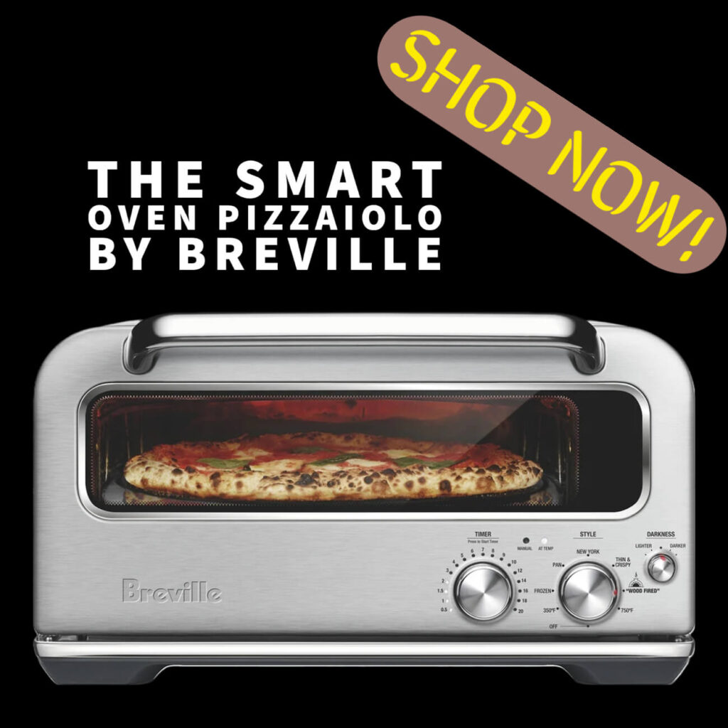 breville smart oven pizzaiolo with black background