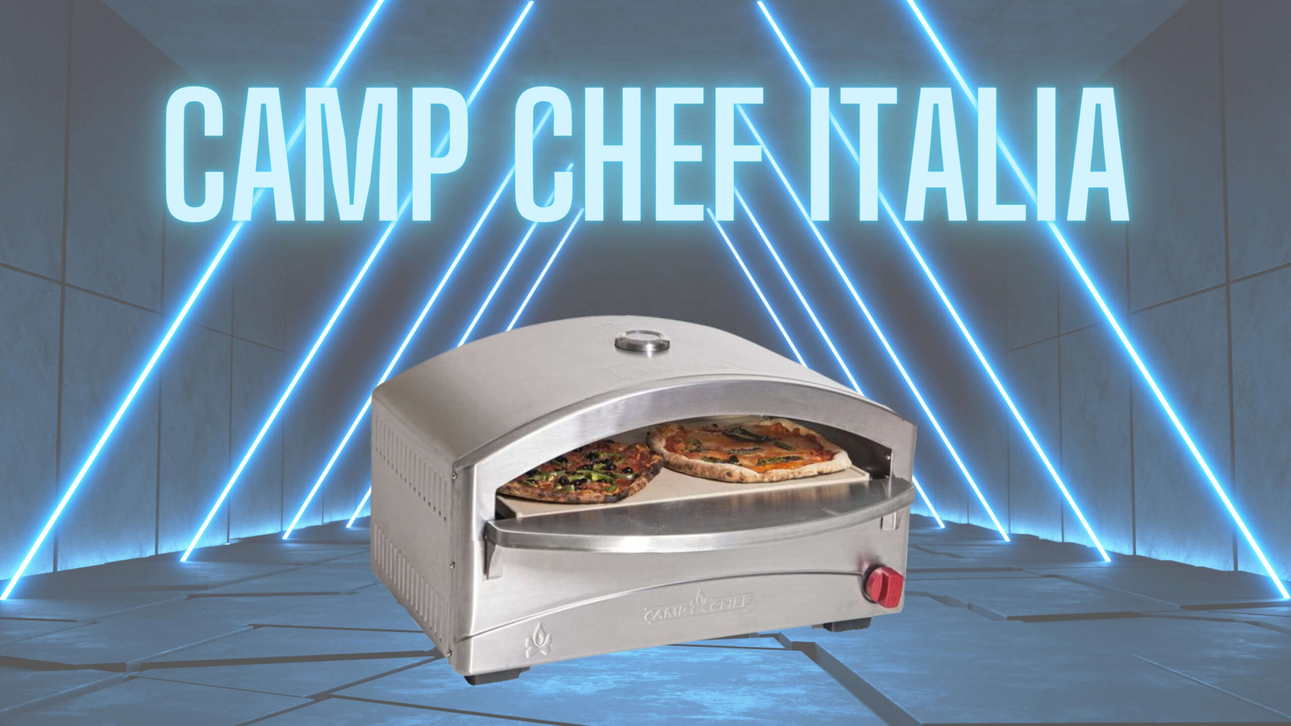 camp chef italia artisan pizza oven with customized background