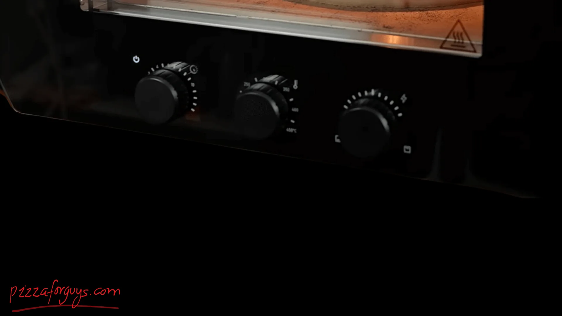 the three dials of ooni volt 12 pizza oven