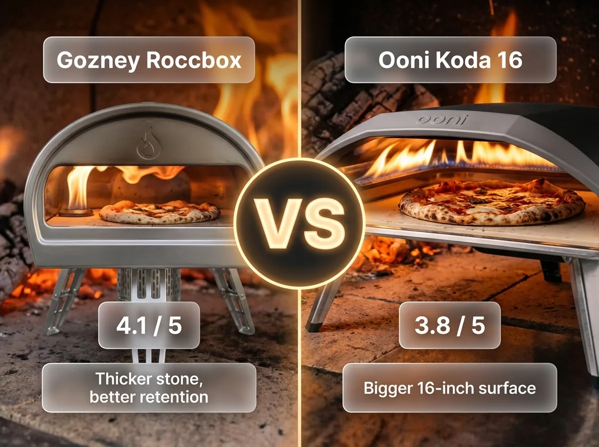 Gozney Roccbox vs Ooni Koda 16: Thicker Stone Retention vs a Bigger 16-Inch Surface